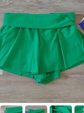 JoyLab Bright Green Fold-Over Athletic Shorts